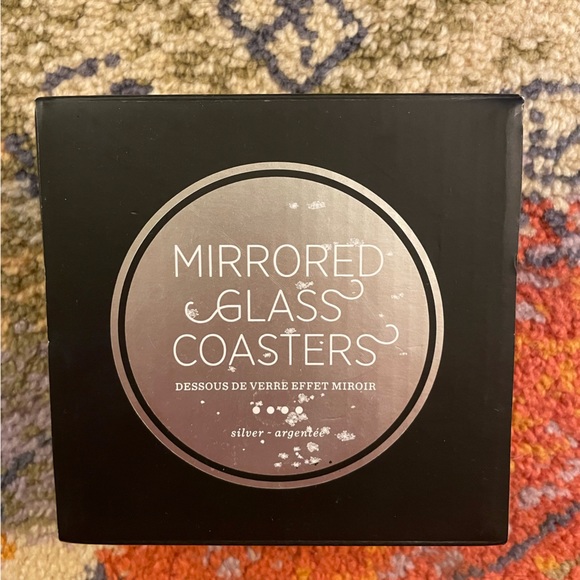 West Elm Mirrored Glass Coasters (set of 4) - Picture 2 of 7